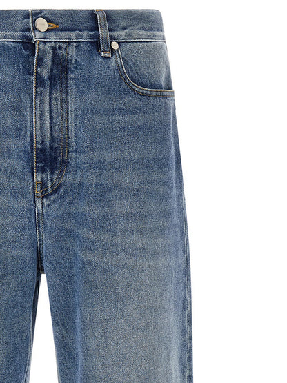 Blue Cotton Relaxed Fit Jeans