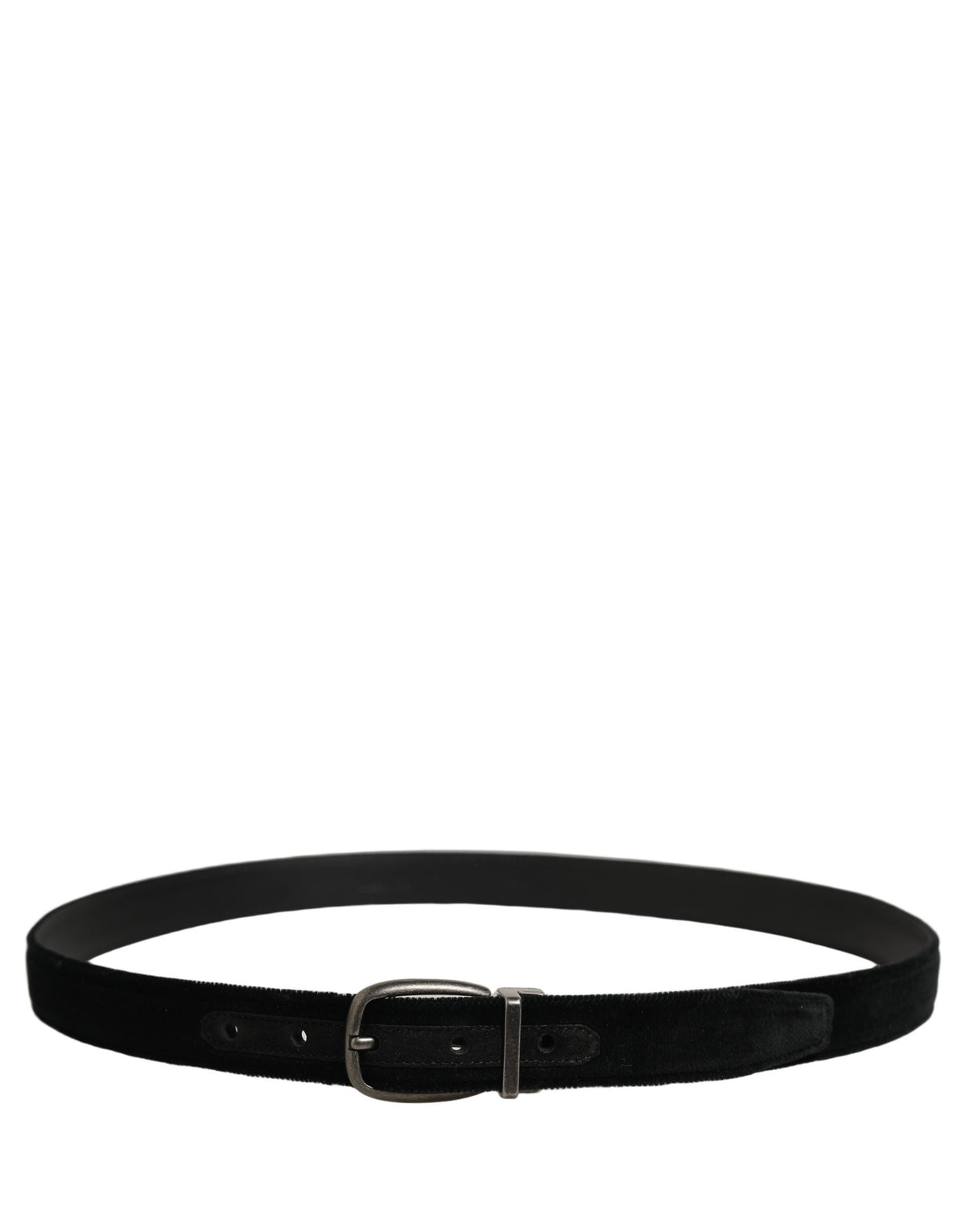 Black Cotton Metal Buckle Classic Men Belt