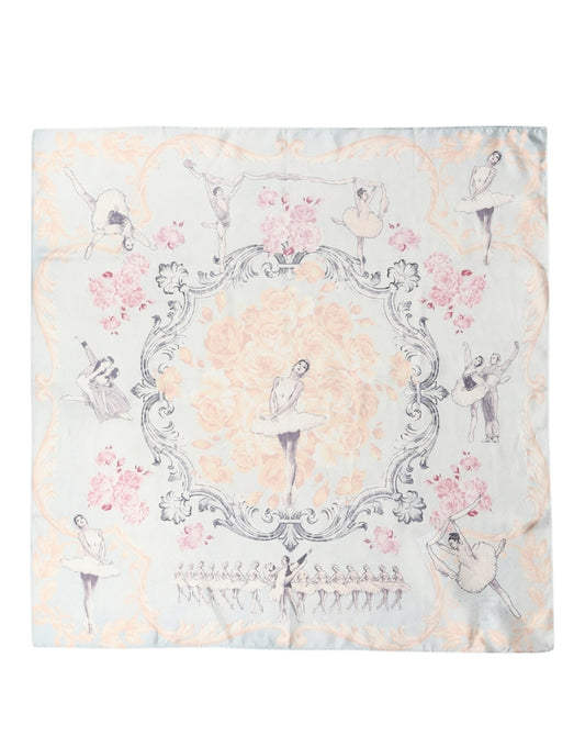 Men Multicolor Ballerina Floral Foulard Scarf