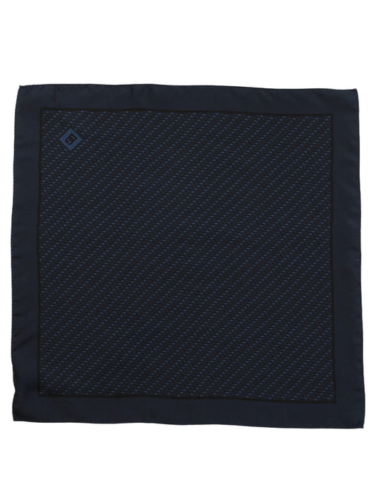 Dark Blue Silk Pocket Square Foulard Scarf
