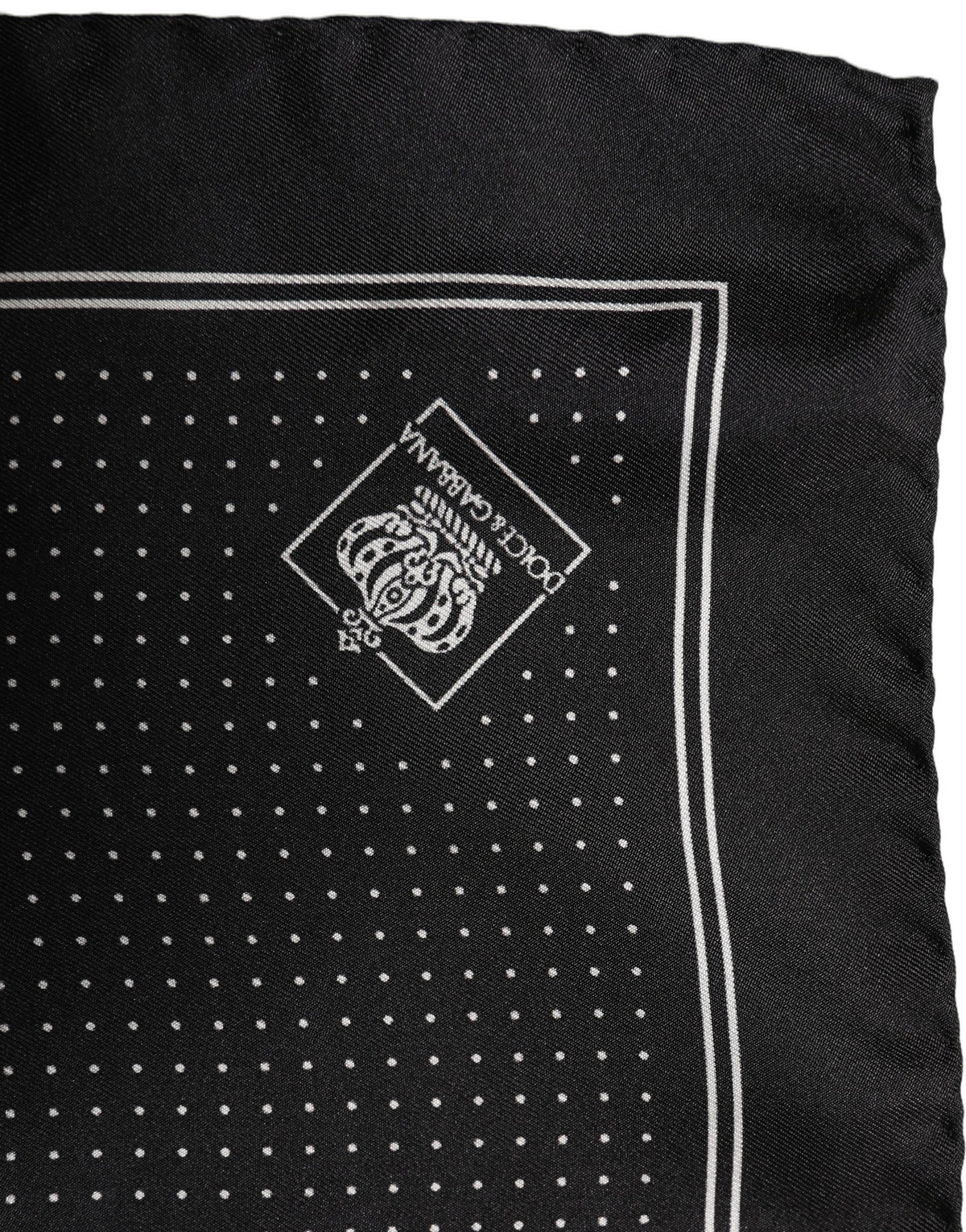 Black Polka Dot Pocket Square Foulard Scarf