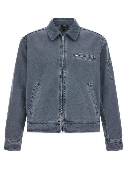 Gray Cotton Denim Jacket