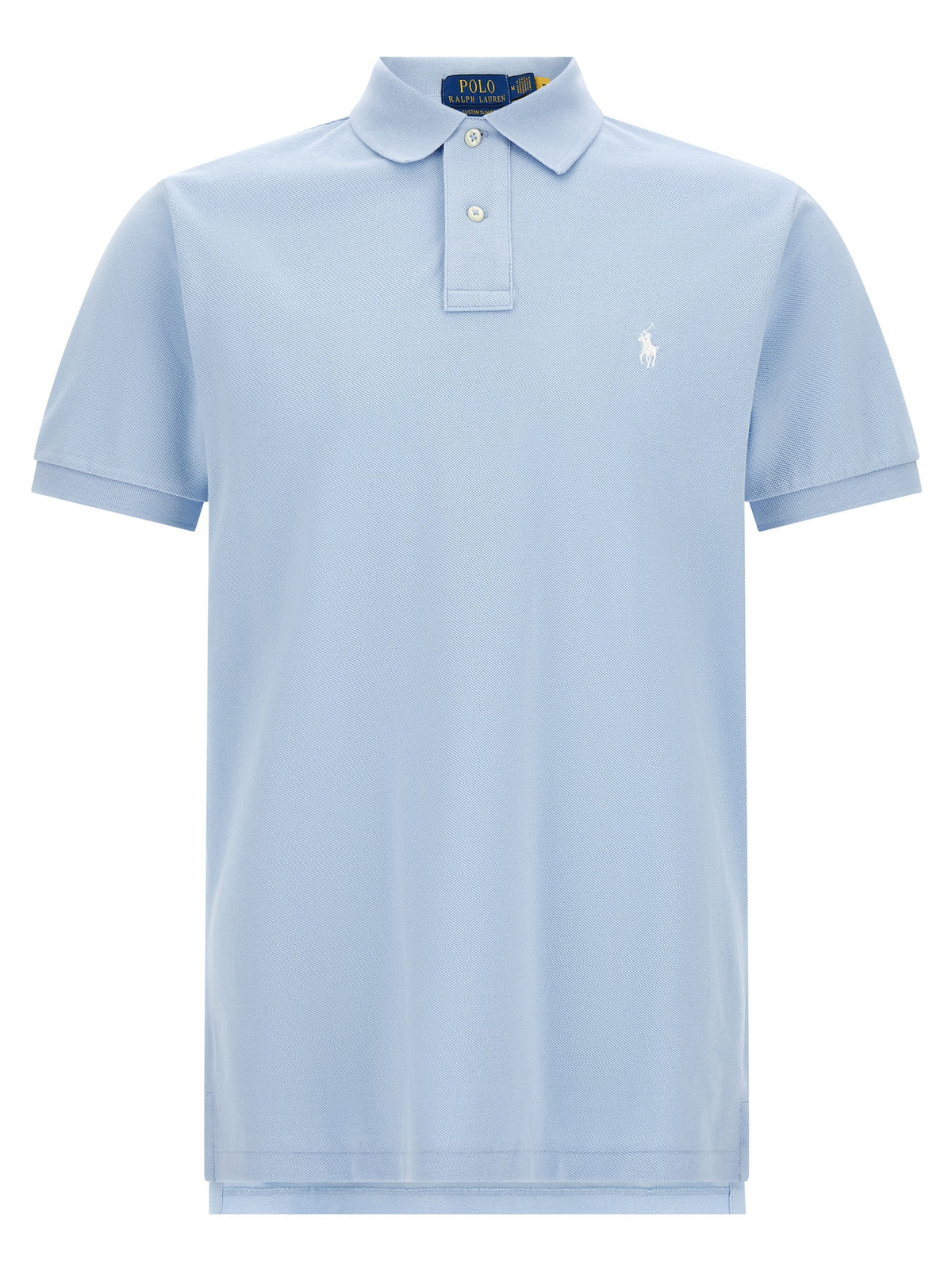 Blue Cotton Polo Shirt