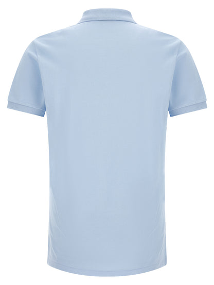 Blue Cotton Polo Shirt