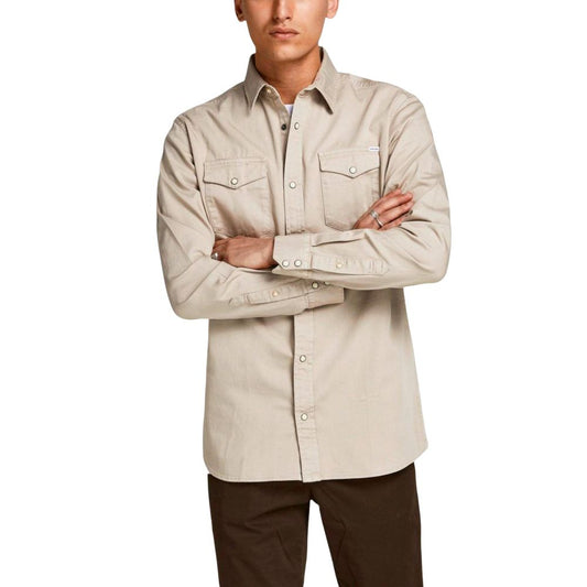 Beige Denim Shirt