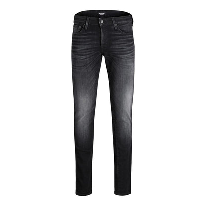 Black Cotton Skinny Jeans