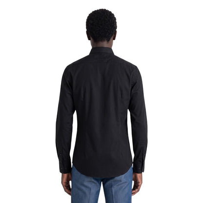 Black Cotton Dress Shirt
