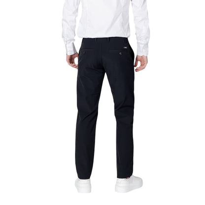 Black Cotton Casual Pants