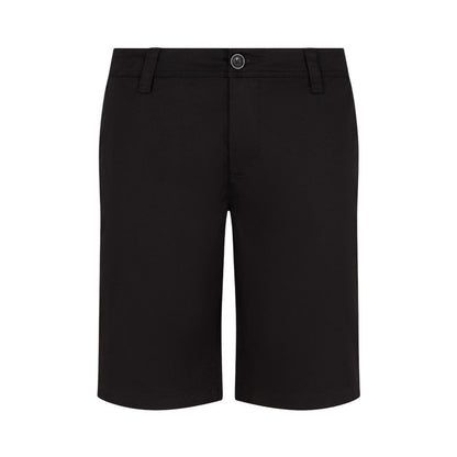 Black Cotton Bermuda Shorts