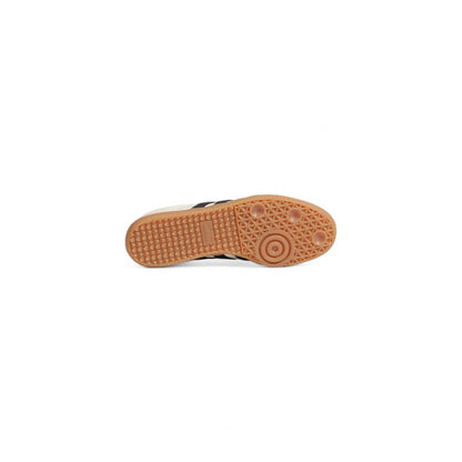 Beige Leather Athletic Sneakers