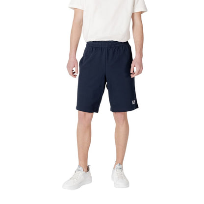 Blue Cotton Bermuda Shorts