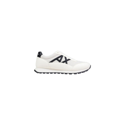 Black And White Polyester Athletic Sneakers