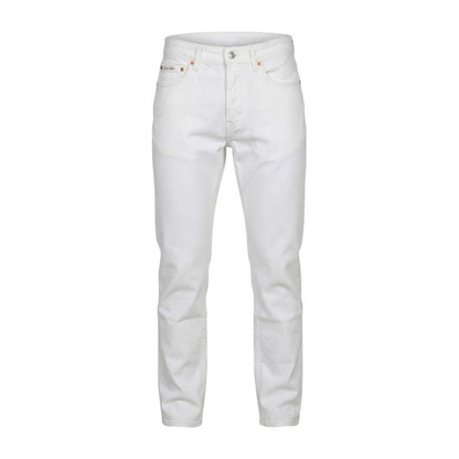 Beige Cotton Skinny Jeans