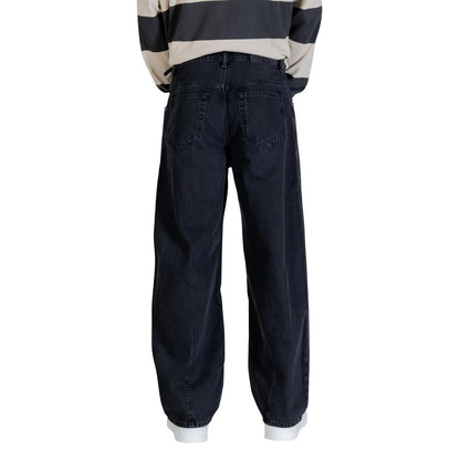 Black Cotton Relaxed Fit Jeans