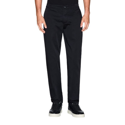 Black Cotton Skinny Pants