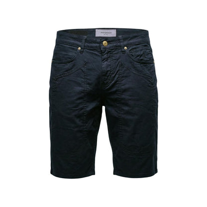 Blue Cotton Bermuda Shorts