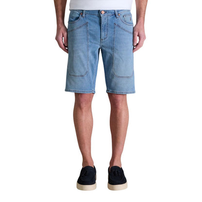 Light Blue Cotton Bermuda Shorts
