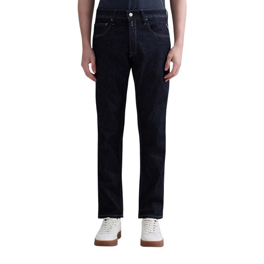 Blue Cotton Relaxed Fit Jeans