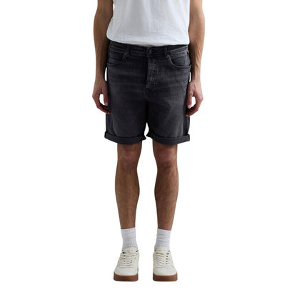 Gray Cotton Bermuda Shorts