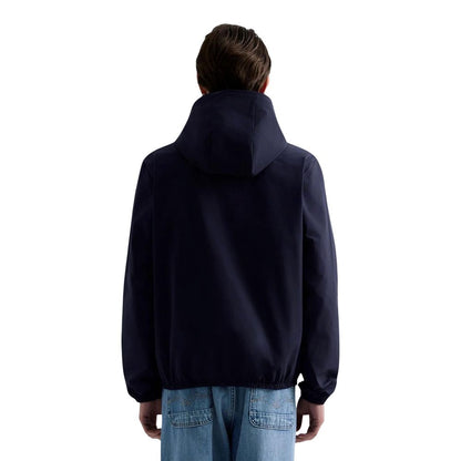 Blue Polyester Shell Jacket