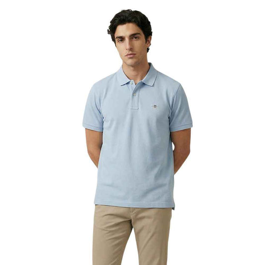 Blue Cotton Polo Shirt