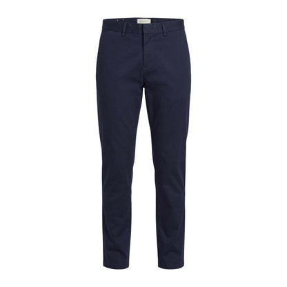 Blue Cotton Skinny Pants