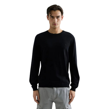 Black Cotton Sweatshirt
