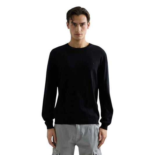 Black Cotton Sweatshirt