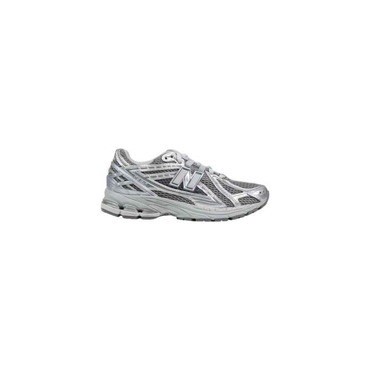 Silver Synthetic Athletic Sneakers