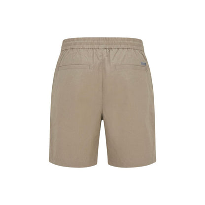 Beige Cotton Knee Length