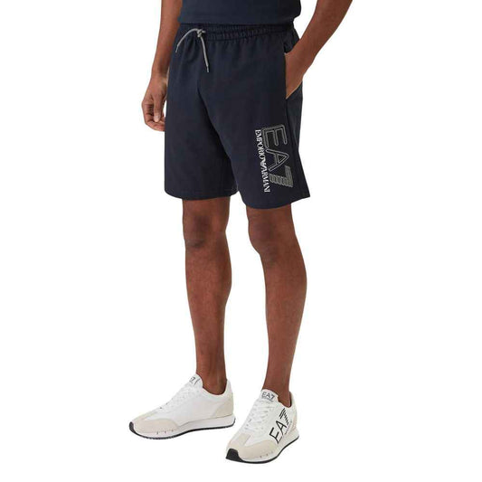 Blue Cotton Bermuda Shorts