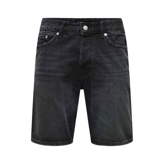 Black Denim Shorts