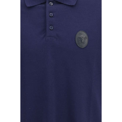 Blue Cotton Polo Shirt