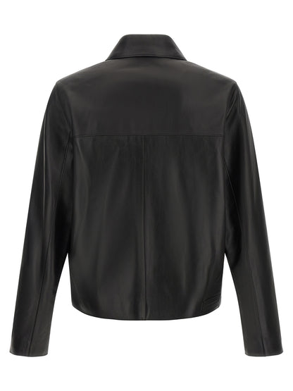 Black Lamb Leather Leather Jacket