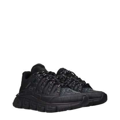 Black Fabric Athletic Sneakers