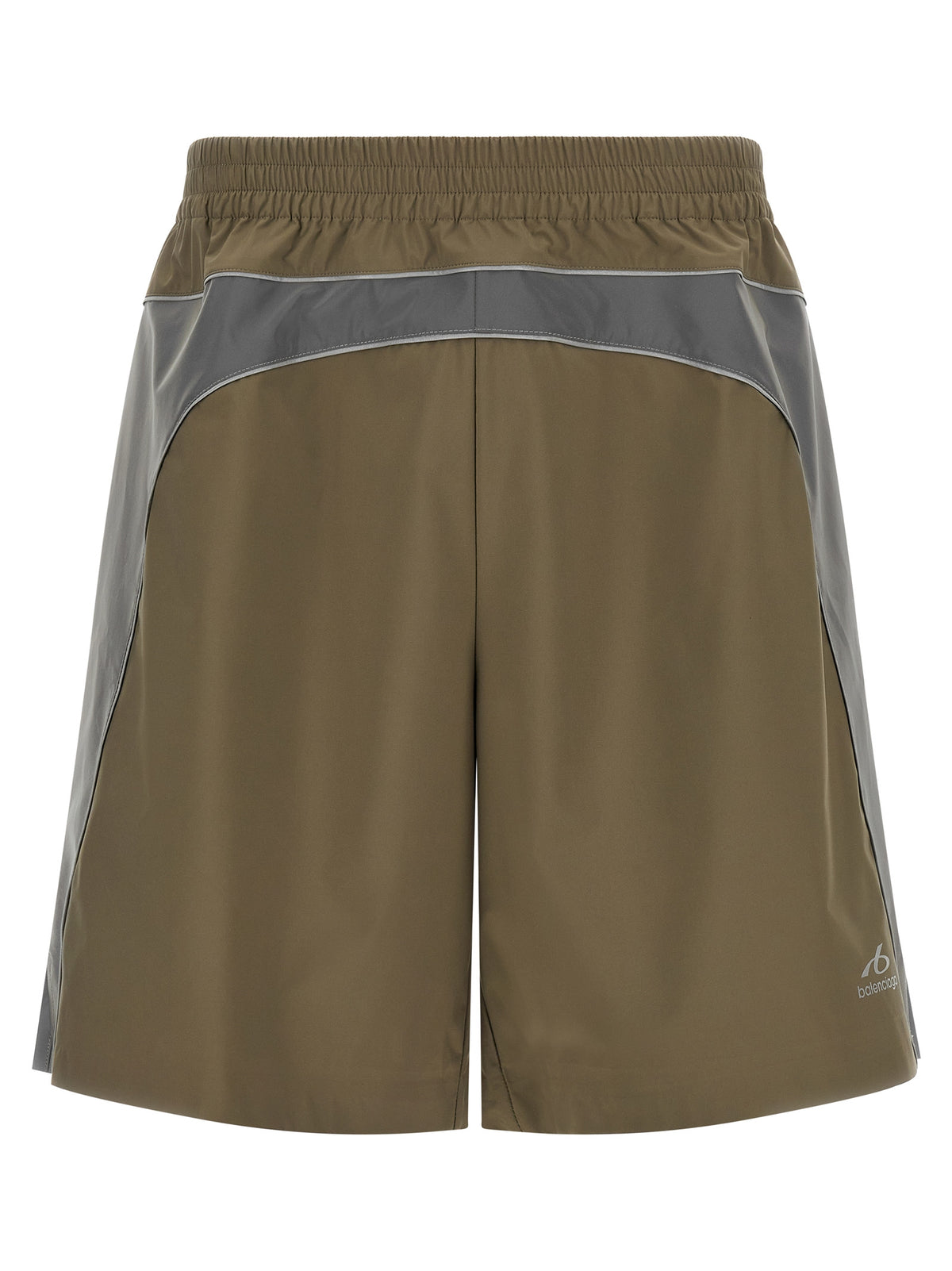 Gray Polyester Bermuda Shorts