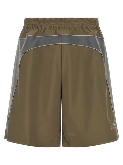 Gray Polyester Bermuda Shorts