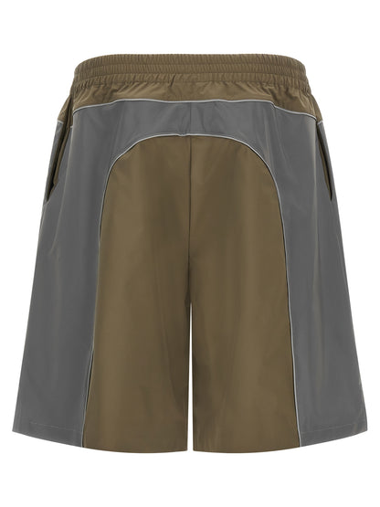 Gray Polyester Bermuda Shorts