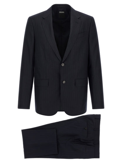 Blue Wool Two-Piece Suit