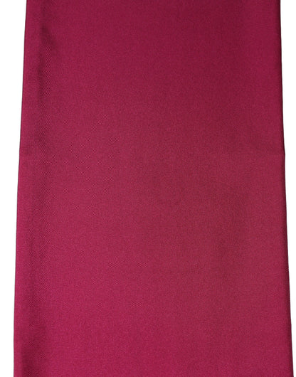 Men Burgundy Silk Fringed Lace Stole Scarf
