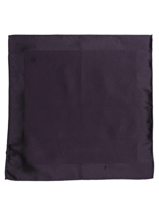 Men Purple Square Handerkerchief Pocket Scarf