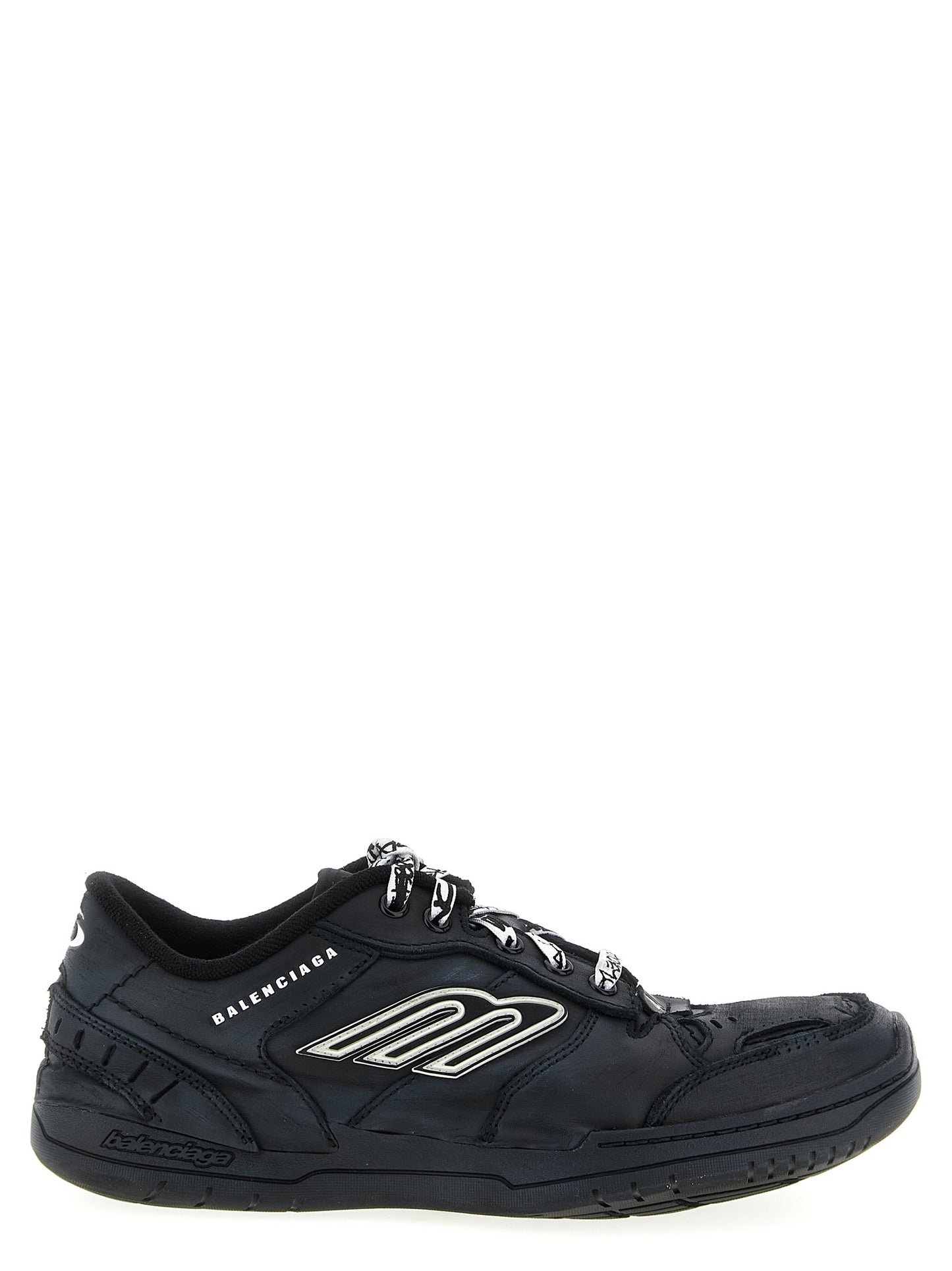 Black Calfskin Athletic Sneakers