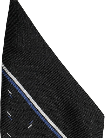 Black Silk DG Logo Men Skinny Shawl Scarf
