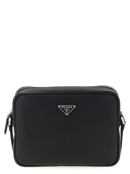 Black Calfskin Crossbody Bag