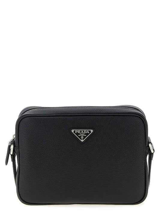 Black Calfskin Crossbody Bag