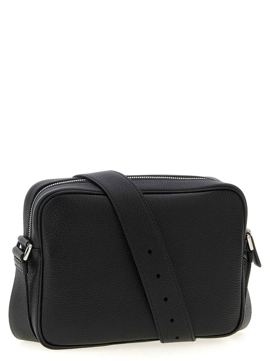 Black Calfskin Crossbody Bag