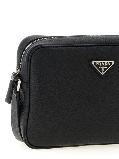 Black Calfskin Crossbody Bag