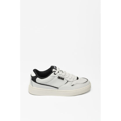 Black And White Leather Low Top Sneakers