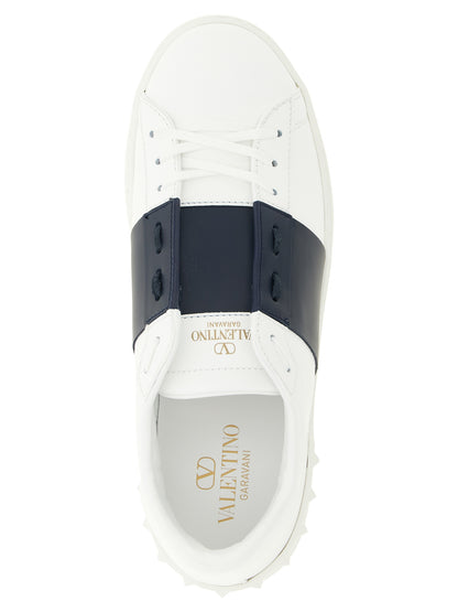 Blue Calfskin Low Top Sneakers