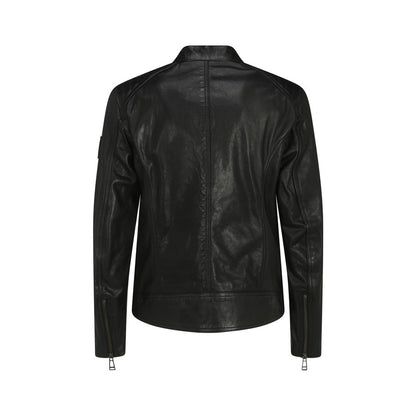Black Lamb Ovis Aries Leather Jacket